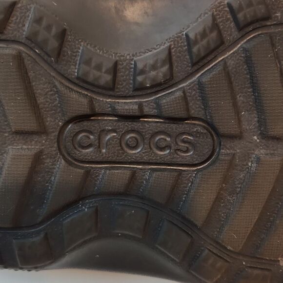 Crocs 203591 Black Faux Fur Lined Dual Comfort Clogs Size Mens 9 Womens 11 NICE! main image 7